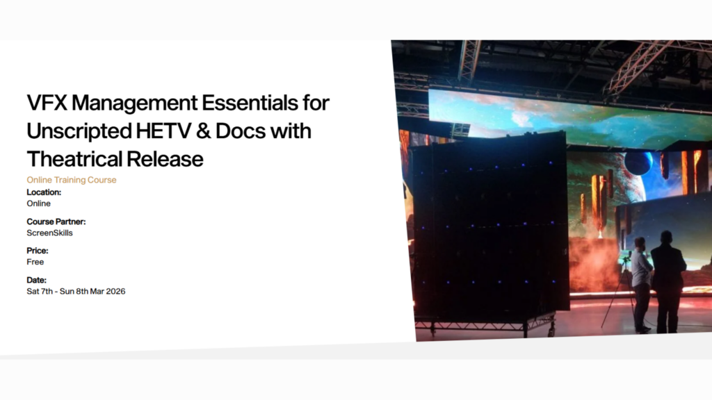 FREE VFX Management Essentials 2-day training course